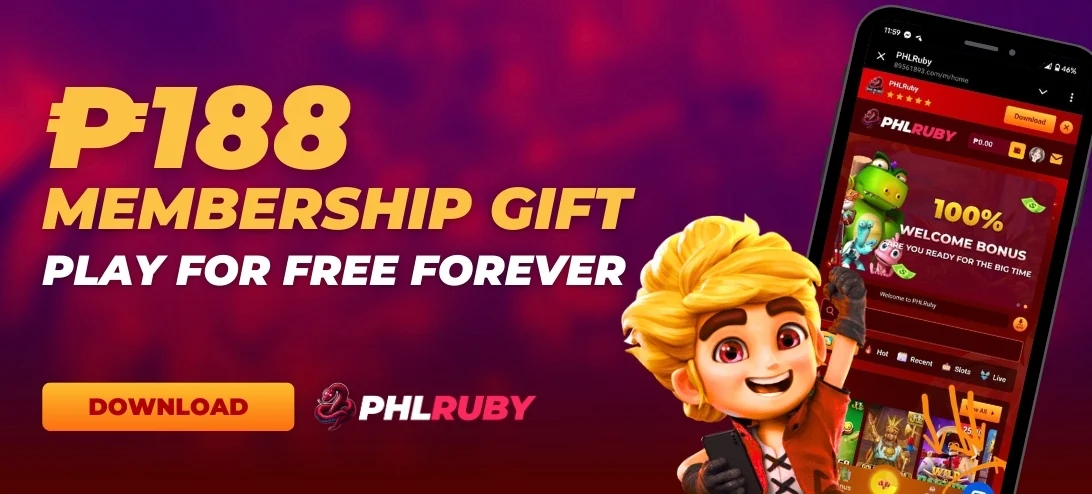PHLRUBY app logo and download button on the official website.